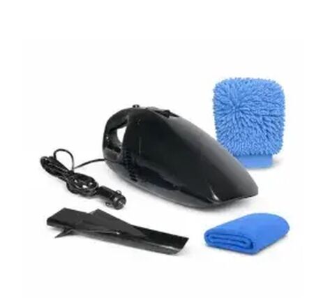 Aspiradora para auto + manopla microfibra + paño multiuso