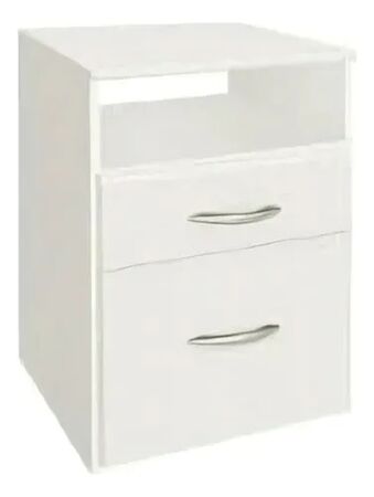 Mesa De Luz 962 Blanco De 1 Cajon Y 1 Puerta Platinum