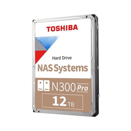 Disco Rigido HDD Toshiba N300 Pro Nas 12TB 3.5" SATA 7,200 rpm HDWG51CXZSTB