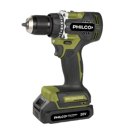 Taladro Percutor Philco Inalámbrico 20v Brushless Con Maletín PTI20ASE2P