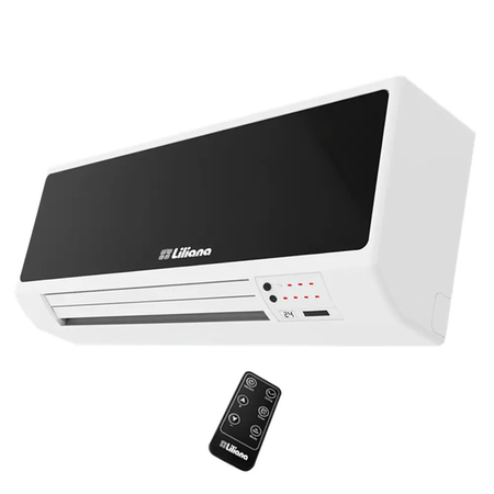 Caloventor Split Liliana 2000w Display Control Remoto Blanco y Negro CW90XMD