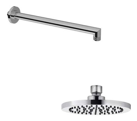 Combo Fv Ducha Plastica Diametro 150mm + Brazo Ducha Gredos