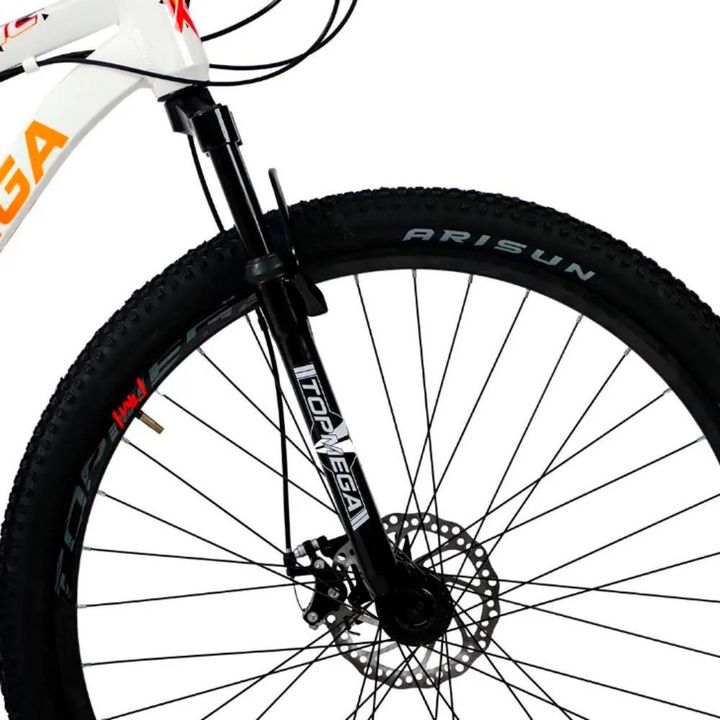 Bicicleta Mountain Bike Topmega Regal R29 Aluminio Gris/Rojo/Naranja Talle M - Vista 3
