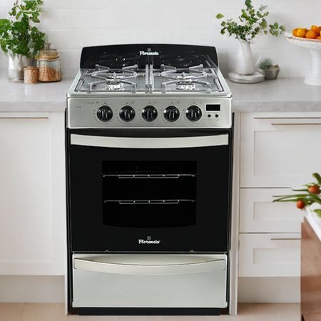 Cocina A Gas Florencia 56 Cm Acero Inoxidable Multigas Flor 5558