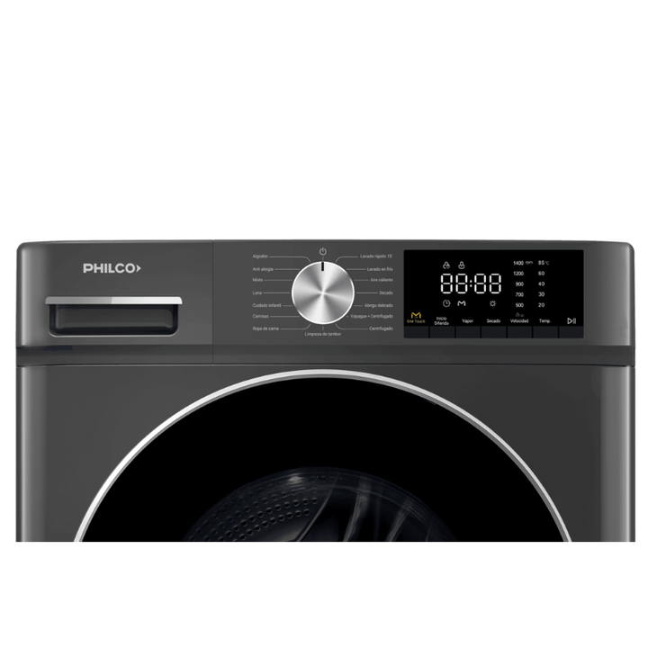 Lavasecarropas Philco Inverter 12 Kg/8 Kg Carga Frontal Acero - Vista 4