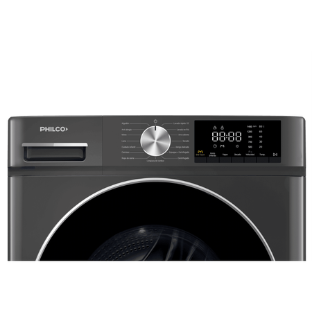Lavasecarropas Philco Inverter 12 Kg/8 Kg Carga Frontal Acero