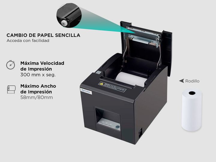 Impresora Termica X-Printer XP-E200M - Vista 5