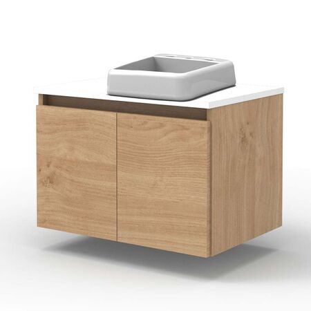 VANITORY MODERNO DE 64 CM CON BACHA Y 2 PUERTAS