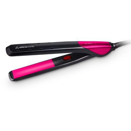 Planchita de Pelo AP-4401 Ultracomb 220V Negro y Fucsia