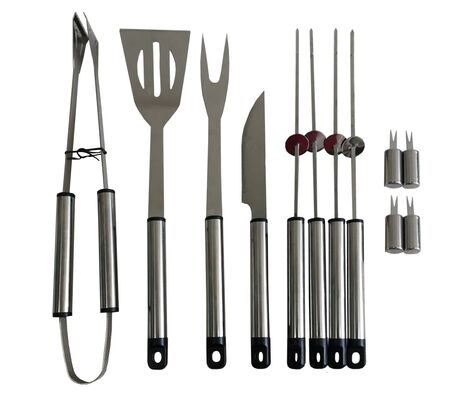 Set De Asado Con Valija Metalica 13 Piezas