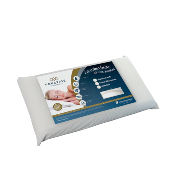 Almohada fibra siliconada 70x40 con tela percal Prestige - Vista 1