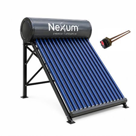 Termotanque Solar Nexum Termosifónico 200 Litros Acero Inoxidable con Resistencia Eléctrica