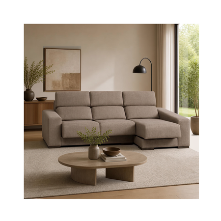 Sofá Color Living Lotus Chaise Long 2 Cpos Visón G4 