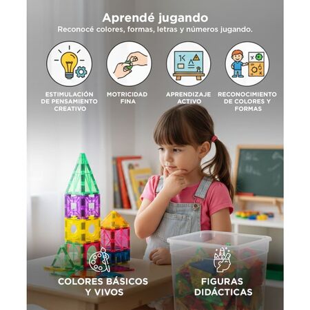 Bloques De Construcción Gadnic Magnéticos 120 Piezas De Juguetes Para Niños