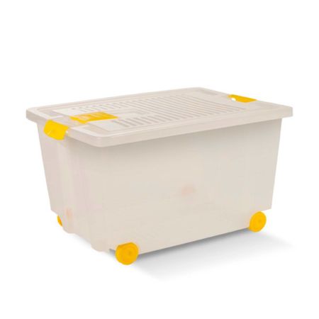 Caja Plástica Living Box Alto Plus 52 Lt C/Ruedas Colombraro