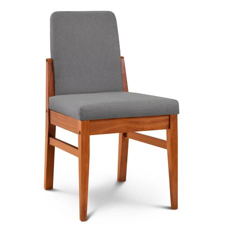 Silla de Comedor Baku Tapizado Sunny Onyx lustre Cedro Espacity