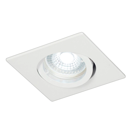 Spot Embutir Movil Cuadrado Embu 14 Apto Dicro Led Moderno Blanco