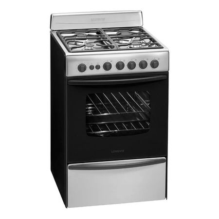 Cocina A Gas Longvie 13501xf Acero Inox 56cm Quick Clean