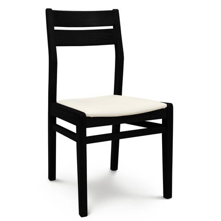 Silla de Comedor Docta lustre Wengue Tapizado Inka Marfil Espacity