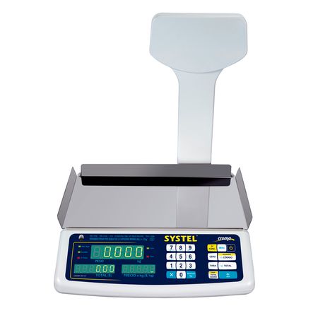 Balanza Comercial Systel Croma Bateria 31kg Mástil 200 Articulos
