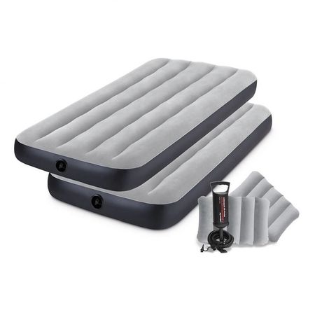 Colchon Inflable Dura-Beam Intex Plaza Combo 2 PCS e Inflador 24792/0