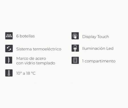 Cava 6 Botellas Linea Acero Vondom ( t6 acero)