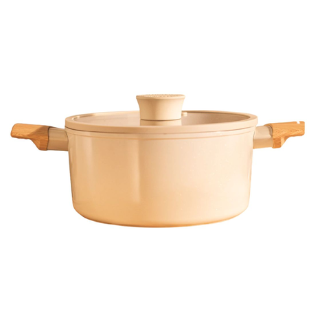 Cacerola 24 Cm Antiadh Cerámico Inducción Hudson Harmony Beige