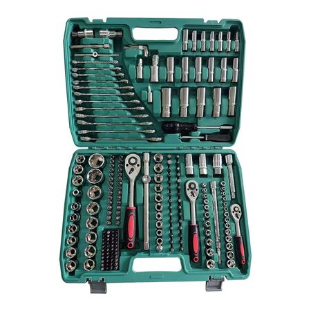 Juego De Herramientas Mecánicas 216 Piezas Bron By Gadnic Con Maletín