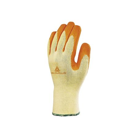 Guante tejido amarillo y naranja N°9 galga 10 Delta Plus VE730OR