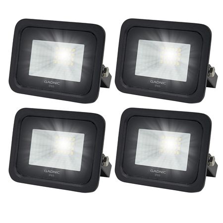 Kit x4 Reflectores Led Blanco 20W Interior ExteriorAlta Potencia