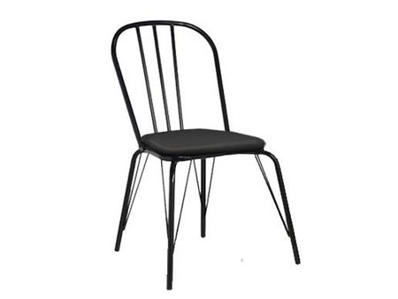 Silla Caño Dielfe Brooklyn Negra Tap Negro