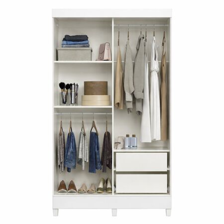 Armario Ropero Fit  Puertas Santos Andira Blanco