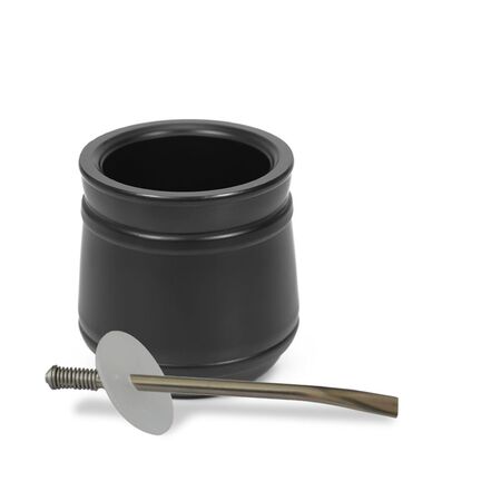 Mate Plastico Tipo Barril Con Bombilla