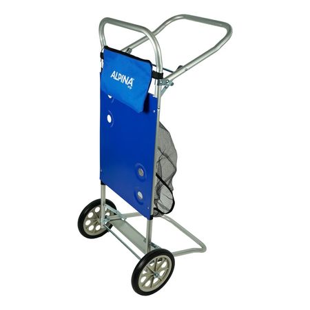 Carrito Mesa Plegable Playa Porta Sillas Aluminio Alpina Azul