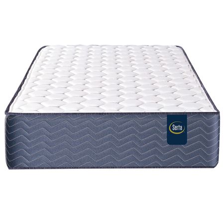 Colchon de Espuma Serta Missouri 1 Plaza y Media 100x190x24cm de Alta Densidad Reversible Tejido Pique