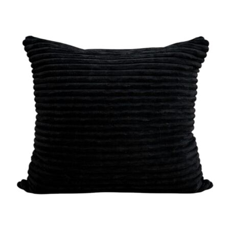 Almohadon CANELON 100% poliester 45x45 sillon cama nordico Negro