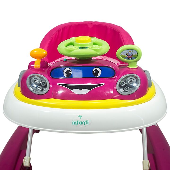 Andador Autito con luces y sonidos Infanti rosa - Vista 6