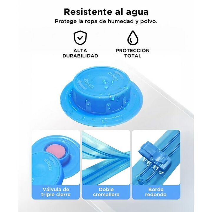 Kit de Bolsas Al Vacio 5 En 1 Gadnic Para Guardar Ropa 80 x 120 cm - Vista 4