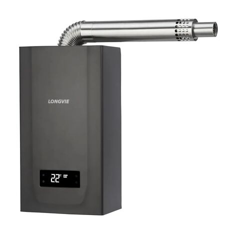 Calefon a Gas Longvie 15 Litros Tiro Balanceado Forzado Grafito CBF15G-N