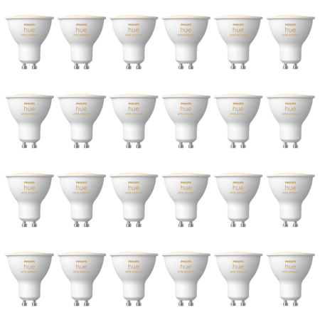 Pack x24 Lampara Gu10 Smart Led Philips Hue White Ambiance