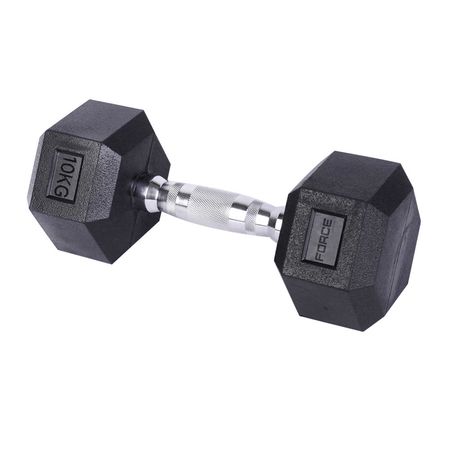 Mancuerna Hexagonal Force By Gadnic 10 kg Agarre Ergonómico