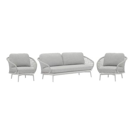 Juego De Sillones Living Jardin Exterior Cuddle Tio Musa Color Gris