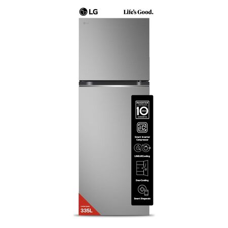 Heladera LG Smart Inverter Door Cooling+ 335L Inoxidable