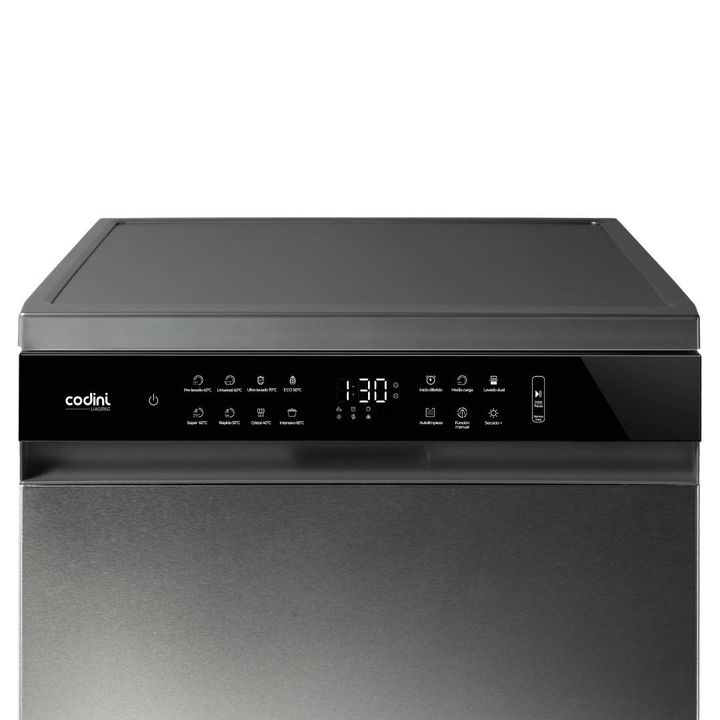 Lavavajillas 15 Cubiertos Display LCD Touch Inox Codini - LIA0315G - Vista 2