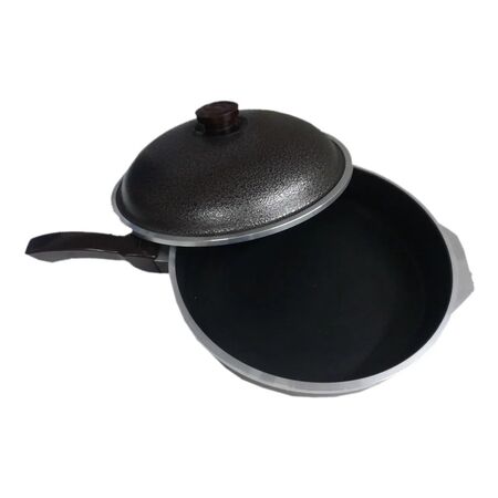Sarten Con Tapa Antiadherente Olla Horno Dona Tina 3001 2lts Negro/Cobre 