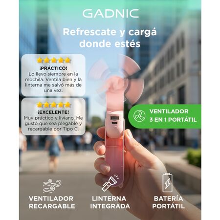 Ventilador Portátil Gadnic 3 en 1