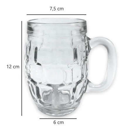 Chopp Escudo Rigolleau 380 Ml Vidrio Resistente X24 Unidades Transparente