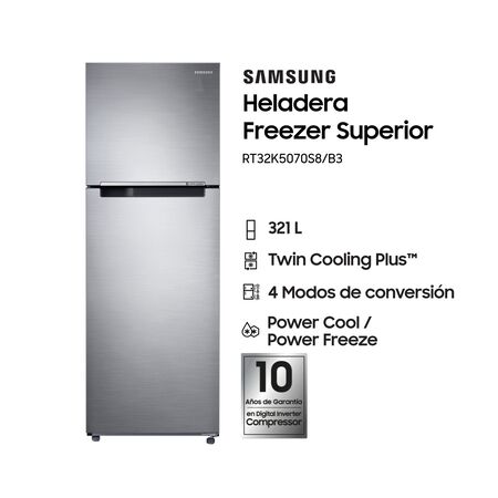 Heladera Samsung RT32K5070S8 No Frost Inverter 321 L Silver