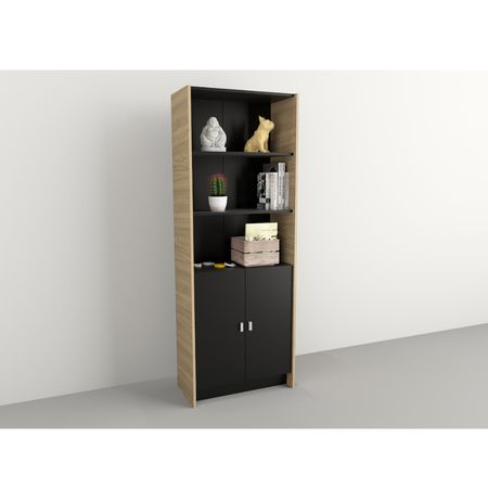 Biblioteca Puertas Bajas Tables Cod: 3036 Olmo Finlandes/Negro