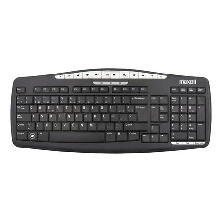 Teclado Maxell KB-100 Multifuncion USB Negro PC